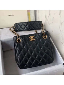 Chanel Quilted Calfskin Bucket Bag AS2230 Black Leather 2020