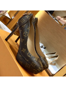 Louis Vuitton Monogram Canvas High-Heel Lock Back Platform Pump 2019