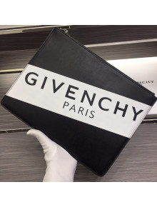 Givenchy Paris Leather Medium Pouch Black/White 17 2021