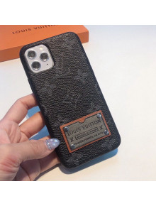 Louis Vuitton Monogram Canvas Patch iPhone Case Black 2021