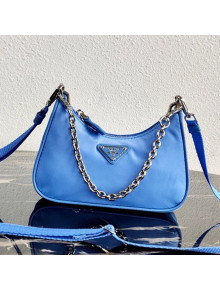 Prada Re-Edition Nylon Mini Shoulder Bag 1TT122 Blue 2020