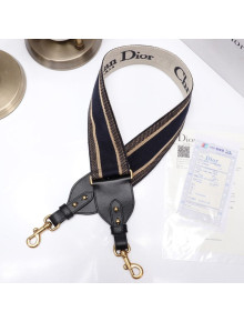 Dior Canvas "Christian Dior" Shoulder Strap Black 2019