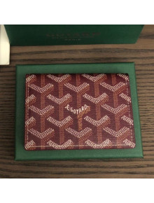 Goyard Business Card Holder Wallet Burgundy 2021