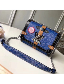 Louis Vuitton Summer Trunks Epi Leather Twist MM Bag Blue 2018