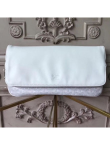 Goyard Folding Leather Clutch White