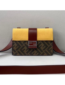 Fendi Men's Baguette Pouch Mini Bag Yellow Canvas 2021