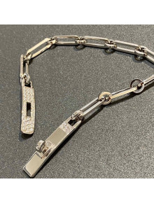 Hermes Kelly Chaine Crystal Bracelet Silver 2021 082511