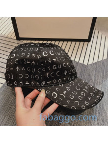 Gucci Letter Print Baseball Hat Black 2020