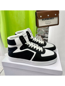 Celine Calfskin High Top Sneakers White/Black 2022 031158