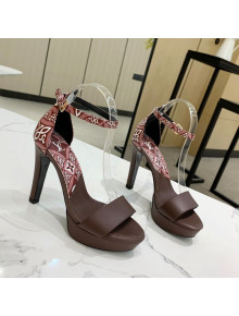 Louis Vuitton Since 1854 Afterglow Platform Heel Sandal 10.5cm Burgundy 2021