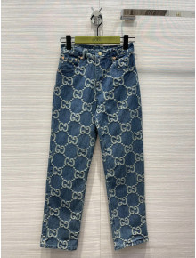 Gucci GG Denim Pants Blue 2022 031277