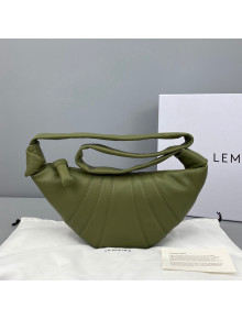 Lemaire Nappa Leather Small Croissant Bag Avocado Green 2021