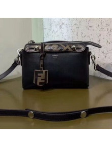 Fendi Leather Boston By The Way Mini Bag with FF Motif Black 2019