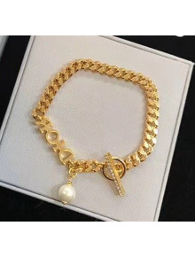 Dior Pearl Chain Bracelet 2061237 2020