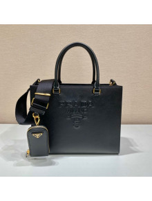 Prada Medium Saffiano Leather Handbag 1BA337 Black 2022