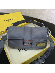 Fendi Men's Baguette Fendi and Porter Nylon Medium Shoulder Bag/Belt Bag Grey 2019 