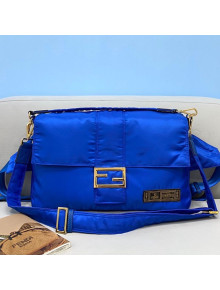 Fendi Men's Baguette Nylon Large Bag Blue 2021