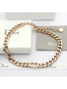 Dior CD Chian Short Necklace 2061233 Pink Gold 2020