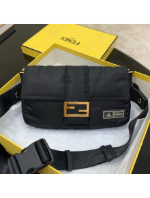 Fendi Men's Baguette Fendi and Porter Nylon Medium Shoulder Bag/Belt Bag Black 2019 