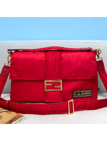 Fendi Men's Baguette Nylon Large Bag Red 2021