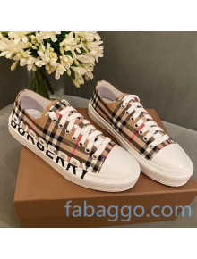 Burberry Classic Check Low-Top Sneakers with Side Logo 2020