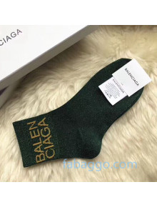 Balenciaga Logo Short Socks Black 03 2020