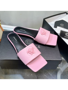 Versace Lambskin Flat Side Sandals Light Pink 2022 032639