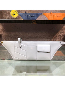 Fendi Leather Pockets Belt Bag White 2019