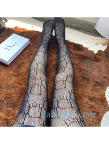 Dior Logo Mesh Tights Black 2020