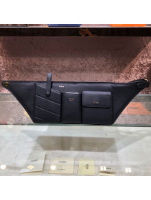 Fendi Leather Pockets Belt Bag Black 2019