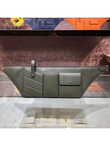 Fendi Leather Pockets Belt Bag Green 2019