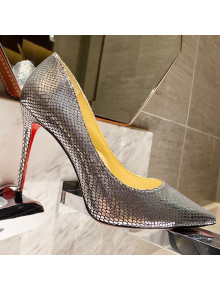 Christian Louboutin Metallic Fabric Pump Silver 2021