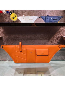 Fendi Leather Pockets Belt Bag Orange 2019