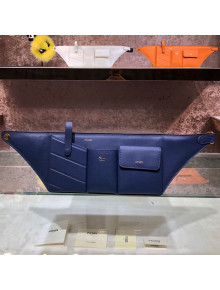 Fendi Leather Pockets Belt Bag Blue 2019