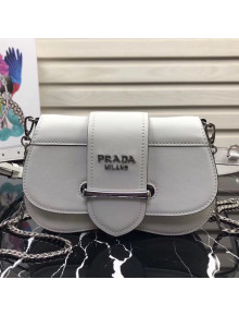 Prada Sidonie Leather Belt Bag 1BL021 White 2019