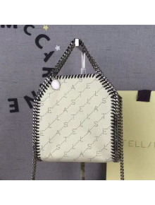 Stella McCartney Tiny Falabella Lettering Canvas Tote Bag 18cm White 2020