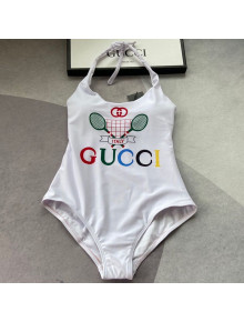 Gucci One-Piece Flower Swimwear GS12 White 2021