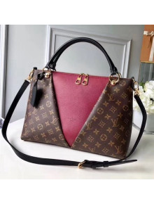 Louis Vuitton Monogram Canvas & Calfskin V Tote MM Bag M43949 Bordeaux 2018