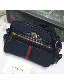 Gucci Ophidia Suede Mini Shoulder Bag 517350 Blue 2019