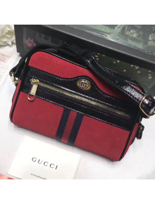 Gucci Ophidia Suede Mini Shoulder Bag 517350 Red 2019