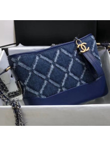 Chanel CHANEL'S GABRIELLE Small Hobo Bag In Denim & Calfskin A91810 Deep Blue 2020