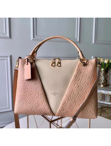 Louis Vuitton V Tote MM Embossed Monogram Leather M44422 Pink 2019