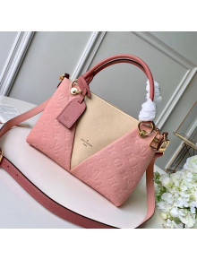 Louis Vuitton V Tote BB Monogram Empreinte Leather M44455 Pink/Creme Beige 2019