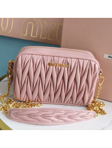 Miu Miu Matelasse Nappa Leather Camera Bag 5BH118 Pink 2021