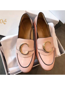 Chloe Calfskin C Flat Loafers Pink 2019