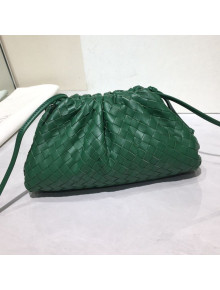 Bottega Veneta The Mini Pouch Crossbody Bag in Woven Lambskin Racing Green 2020 02