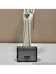 Prada Card Holder with Shoulder Strap and Crystals 1MR024 2022