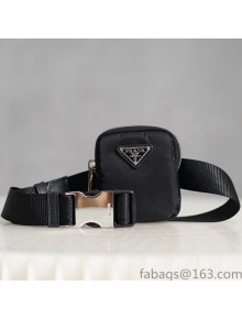 Prada Woven Nylon Tape Belt 2CN076 Black 2022