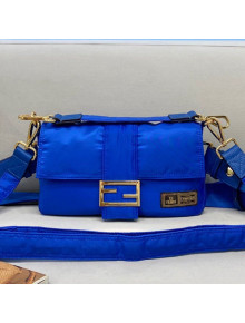 Fendi Men's Baguette Porter Nylon Medium Shoulder Bag/Belt Bag Blue 2021