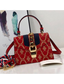 Gucci Sylvie Flower GG Leather Mini Bag 470270 Red 2020